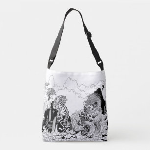 Dragon en White Tiger. Illustratie van Insima Crossbody Tas