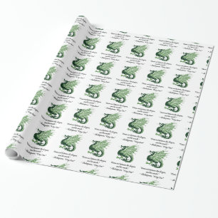 Dragon en zijn Wrath Shakespeare King Lear Cartoon Cadeaupapier