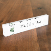 Dragon en zijn Wrath Shakespeare King Lear Cartoon Naambordje (Zijkant)