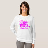 Dragon Engraving - Magenta T-shirt (Voorkant volledig)