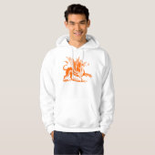 Dragon Engraving - Oranje Hoodie (Voorkant volledig)