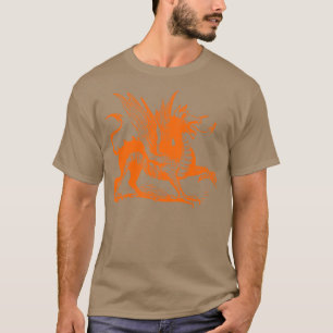 Dragon Engraving - Oranje T-shirt