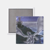 Dragon et Château Magnet Carré (Recto/Verso)