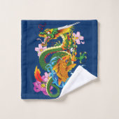 Dragon et Koi (Gant de toilette)