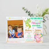 Dragon et licorne invitation anniversaire garçon & (Debout devant)