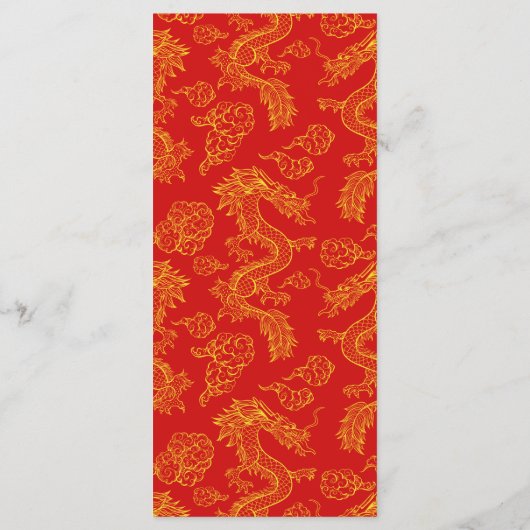 Dragon et Phoenix | Programme de mariage (Dos)