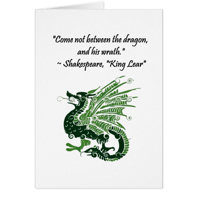 Dragon et sa colère Shakespeare King Lear Dessin (Devant)