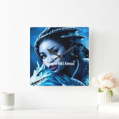 Dragon et son cavalier - Horloge murale (Maison)