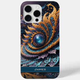 Dragon Eye Modern Abstracte geometrische fractale iPhone 15 Pro Max Hoesje