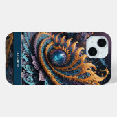 Dragon Eye Modern Abstracte geometrische fractale  Case-Mate iPhone Case (Achterkant (horizontaal))