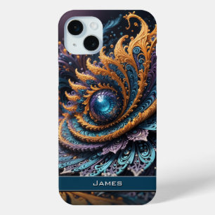 Dragon Eye Modern Abstracte geometrische fractale iPhone 15 Mini Hoesje