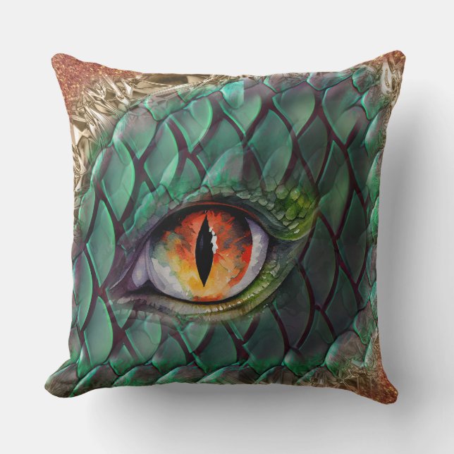 Dragon Eye Mythische Fantasie Kussen (Voorkant)