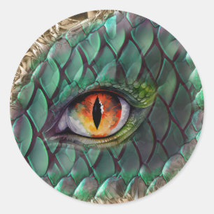 Dragon Eye Mythische Fantasie Ronde Sticker