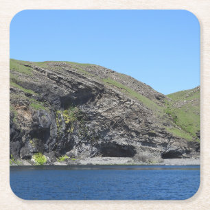 Dragon Face Rock Cliffs Skye Vierkante Kartonnen Onderzetter