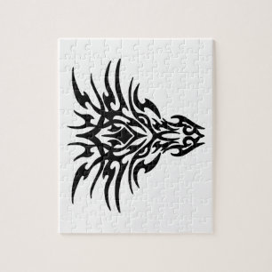 Dragon Face Tattoo Legpuzzel