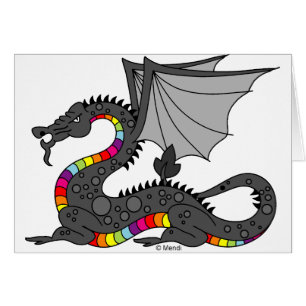 Dragon fâché d'arc-en-ciel