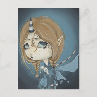 Dragon Fairy briefkaart blue