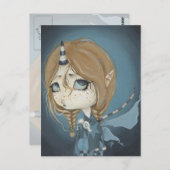 Dragon Fairy carte postale bleu (Devant / Derrière)