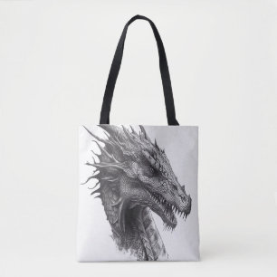 Dragon Fantastische wilde Natuur Dierenillustratie Draagtas