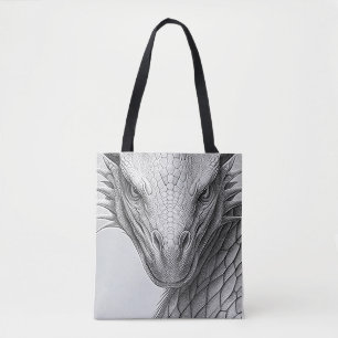 Dragon Fantastische wilde Natuur Dierenillustratie Draagtas