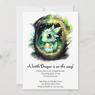 Dragon Fantasy Baby shower Kaart