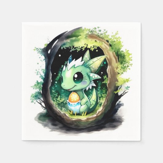 Dragon Fantasy Baby shower Servet (Voorkant)