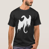 Dragon Fantasy Book Nerd Geek Dragons Silhouette T-shirt (Voorkant)