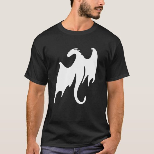 Dragon Fantasy Book Nerd Geek Dragons Silhouette T-shirt (Voorkant)