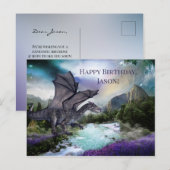 Dragon Fantasy Child Birthday Briefkaart (Voorkant / Achterkant)