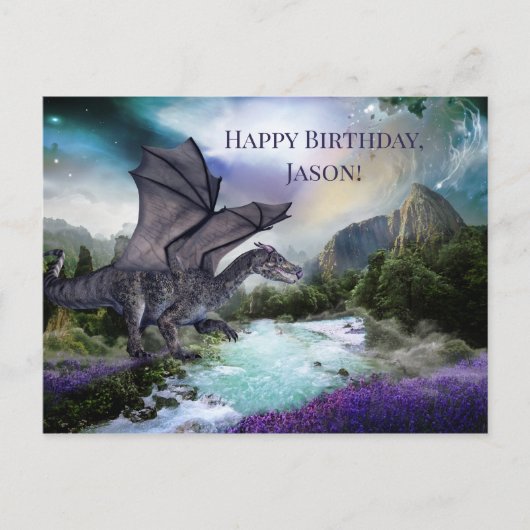 Dragon Fantasy Child Birthday Briefkaart (Voorkant)