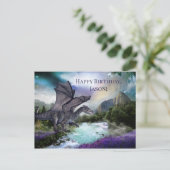 Dragon Fantasy Child Birthday Briefkaart (Staand voorkant)
