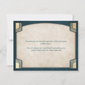 Dragon Fantasy Modern Deco Wedding Bedankkaart (Achterkant)