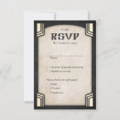 Dragon Fantasy Modern Deco Wedding RSVP Kaartje (Voorkant)