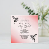 Dragon Fantasy Rode bruiloft uitnodiging (Staand voorkant)