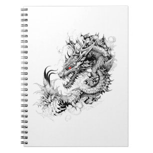Dragon Fantasy Wild Animal Illustration Art Tattoo Notitieboek