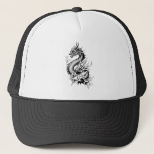 Dragon Fantasy Wild Animal Illustration Art Tattoo Trucker Pet