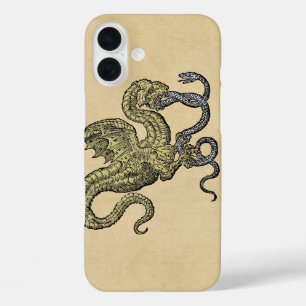 Dragon Fighting Snake iPhone 16 Plus Hoesje