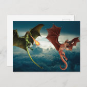 Dragon Fire Battle Fantasy Briefkaart (Voorkant / Achterkant)