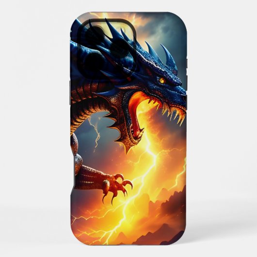 Dragon Fire Lightning Fight 2 iPhone Hoesje (Achterkant)