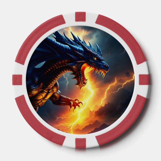 Dragon Fire Lightning Fight 2 Poker Chips (Voorkant)