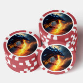 Dragon Fire Lightning Fight 2 Poker Chips (Opstapeling)