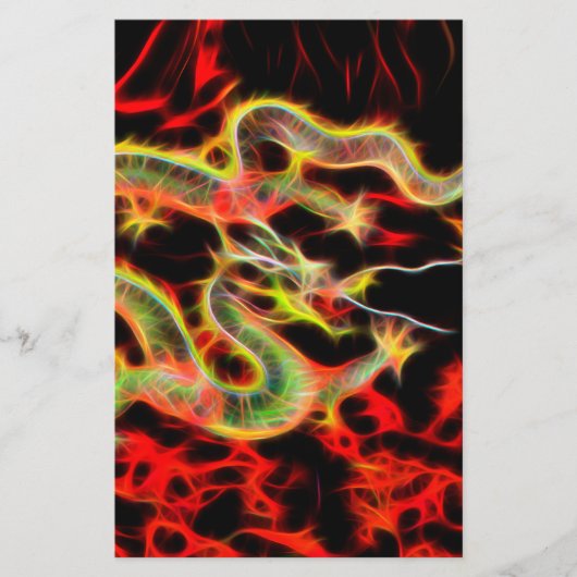 Dragon Fire on Lucky Energy Briefpapier (Voorkant)