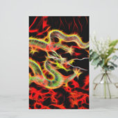Dragon Fire on Lucky Energy Briefpapier (Staand voorkant)