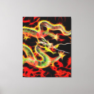 Dragon Fire on Lucky Energy Canvas Afdruk