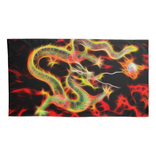 Dragon Fire on Lucky Energy Kussensloop (Achterkant-Rechts)