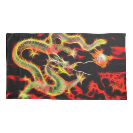 Dragon Fire on Lucky Energy Kussensloop (Achterkant-Links)