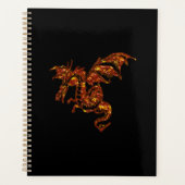 Dragon flamboyant sur noir (Devant)