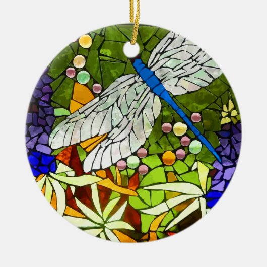 dragon-fly, libélula keramisch ornament (Voorkant)