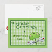 Dragon Fly Verjaardag personaliseren Briefkaart (Voorkant / Achterkant)