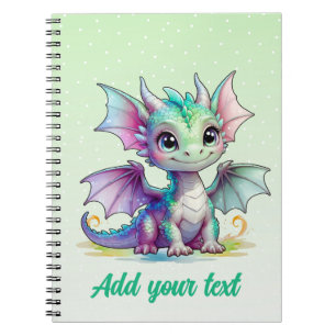 Dragon Forest Glow – Journal Personnalisé Pastel